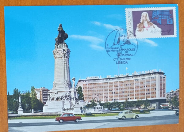 Postal Marquês de Pombal 1982. Selos