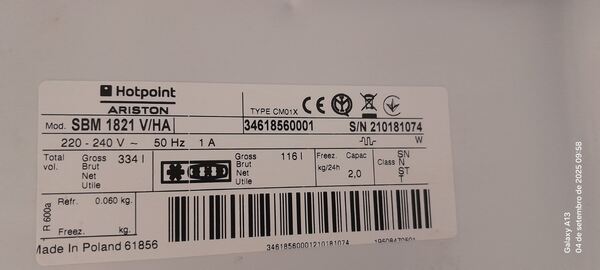 Frigorífico combinado Hotpoint Ariston. Frigoríficos
