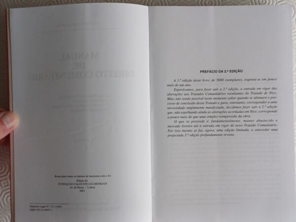 Manual de Direito Comunitário, 2001 . Livros