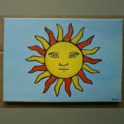 Tela Decorativa Sol . Quadros