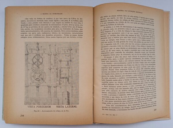 História das invenções mecânicas – 2 Volumes . Livros