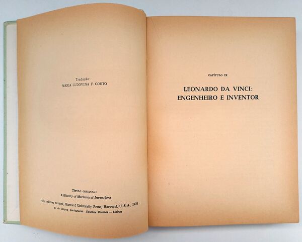 História das invenções mecânicas – 2 Volumes . Livros