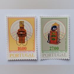 Inauguração da rede telefónica pública em Portugal. Selos