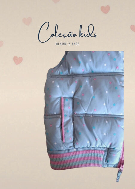 Colete de Inverno Menina- 24 a 36 Meses. Casacos