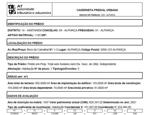 Terreno com Ruínas para Venda em Alpiarça, Santaré. Lote