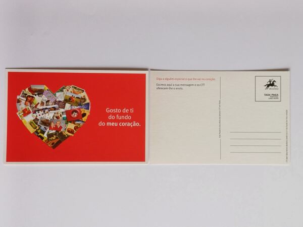 Postal CTT “Estás para sempre no meu coração 2008. Selos