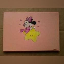 Tela Decorativa Minnie. Quadros