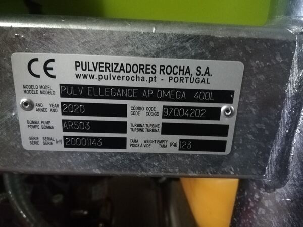 Pulverizador Rocha 400 Litros . Pulverizador
