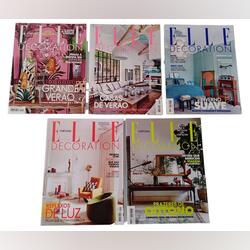 Conjunto 5 revistas Elle Decoration Portugal. Revistas. Torres Vedras.     