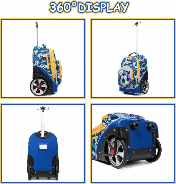 Conjunto Trolley Escolar Futebol 3 peças: Mochila . Mochilas