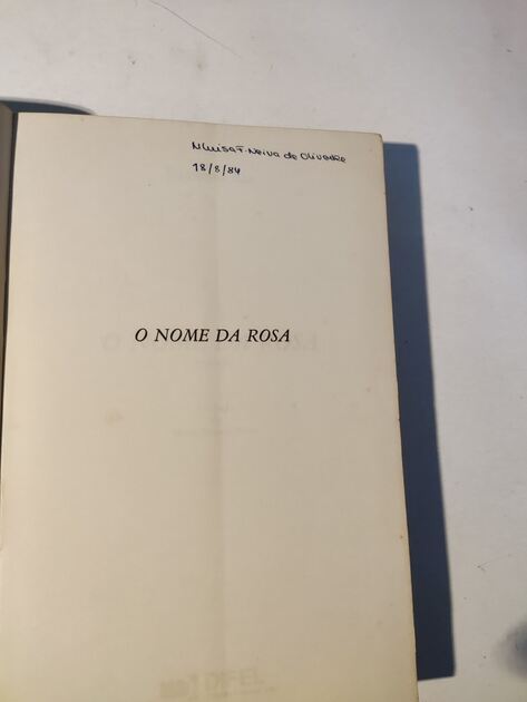 O Nome da Rosa - Umberto Eco. Livros