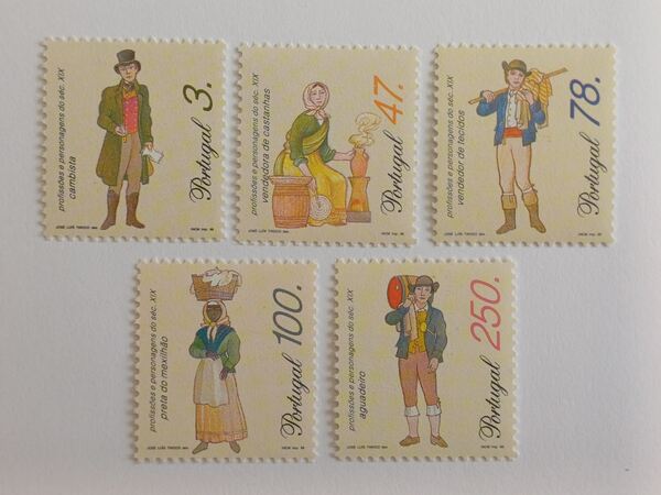 5 Séc Azulejo em Portugal com carimbo 1º dia circ. Selos