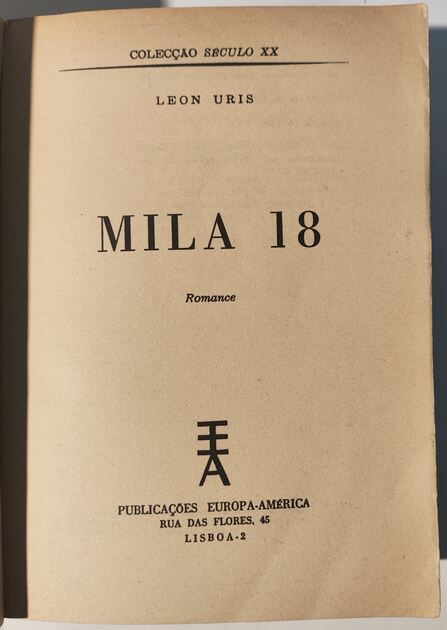 Mila 18 - Leon Uris. Livros