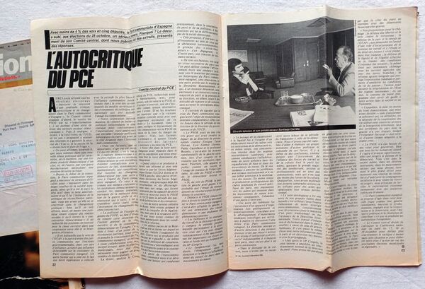 Revistas Révolution de 1982 dirigidas a Á. Cunhal. Revistas