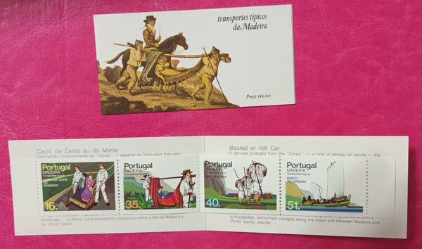 Caderneta Selos Transportes Típicos Madeira. Selos
