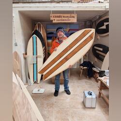 Prancha de surf de madeira para decoração . Outros Arte e Decoração