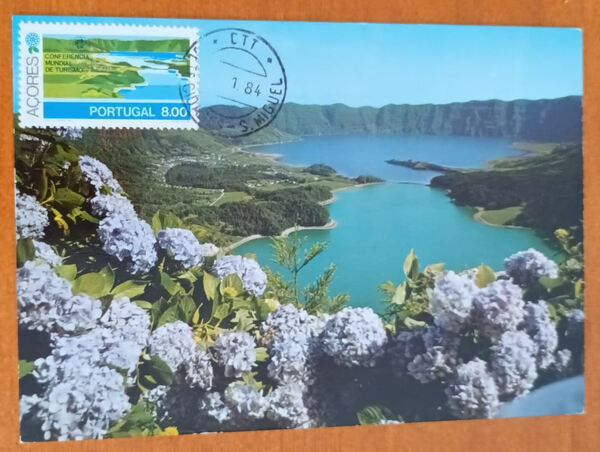 Postal Máximo Conferência Mundial Turismo 1980. Selos