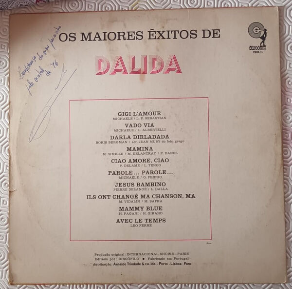 Disco de Vinil Dalida - Selecções de Éxitos. Vinil, CDs
