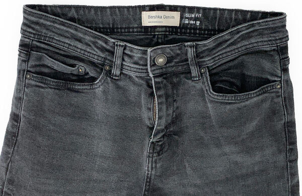 Calças de Adulto Preto Mesclado, Novas . Calças para Homem