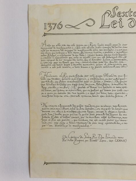 Bloco Centenário da Lei das Sesmarias, 1976. Selos