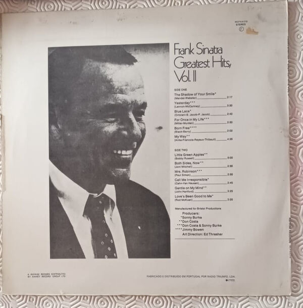Vinil Frank Sinatra Greatest Hits Vol. II. Vinil, CDs