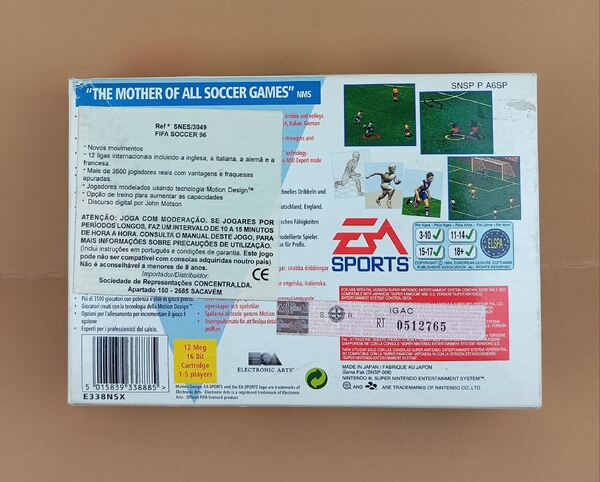 FIFA 96 SUPER NINTENDO . Videojogos