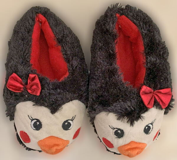 Pantufas de Criança Unissexo, Pinguim, como Novas. Outros