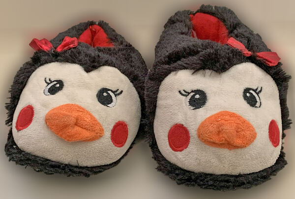 Pantufas de Criança Unissexo, Pinguim, como Novas. Outros