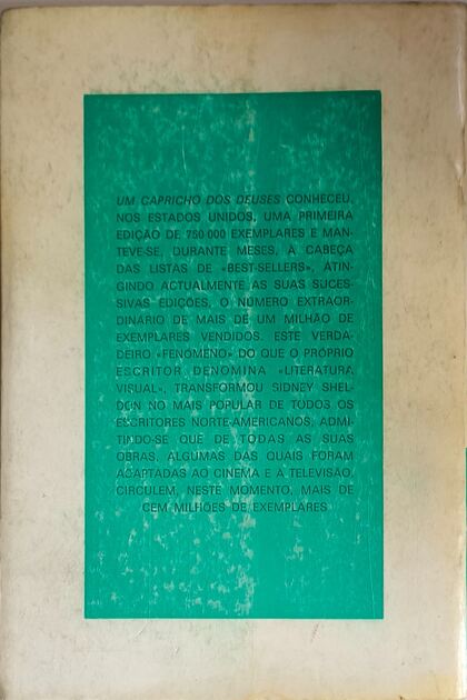 Um Capricho dos Deuses - Sidney Sheldon. Livros