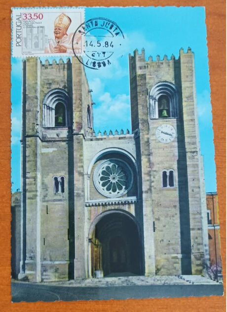Postal Papa João Paulo II Portugal. Selos