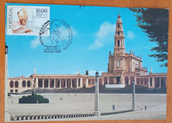 Postal Papa João Paulo II Portugal. Selos