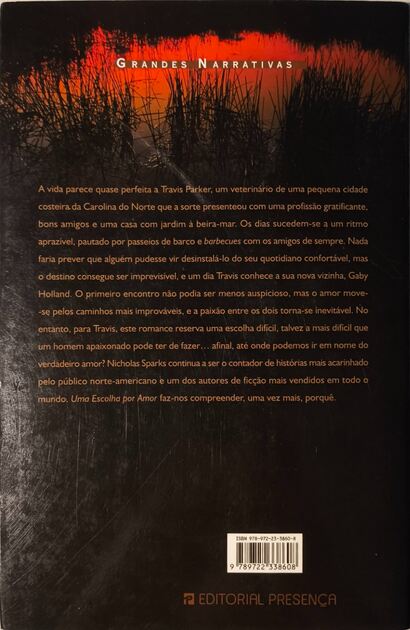 Uma Escolha por Amor - Nicholas Sparks. Livros