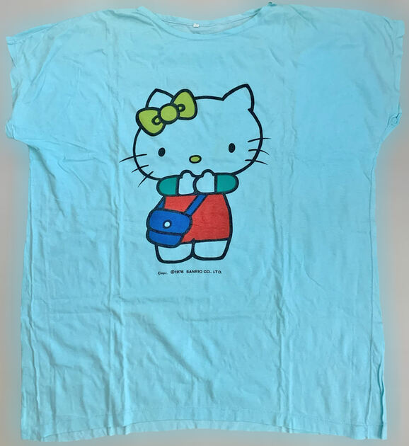 Túnica de Praia, Azul Hello Kitty, como Nova. T-shirts femininas