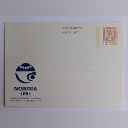 Filatelia - Inteiro postal finlandês– Nordia 1981. Selos