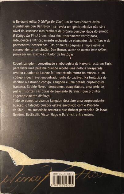 O Código Da Vinci - Dan Brown. Livros