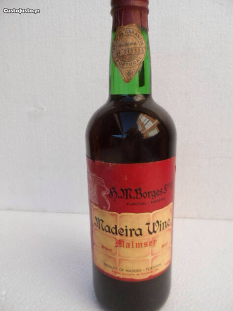 Vinho da Madeira Malmsev Doce 0,75 cl e 18%. Alimentos e bebidas