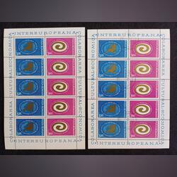 Roménia – 2 Mini folhas Intereuropeana, 1973. Selos