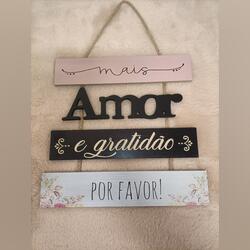 Placa de parede com frases a creche o envio . Outros Arte e Decoração