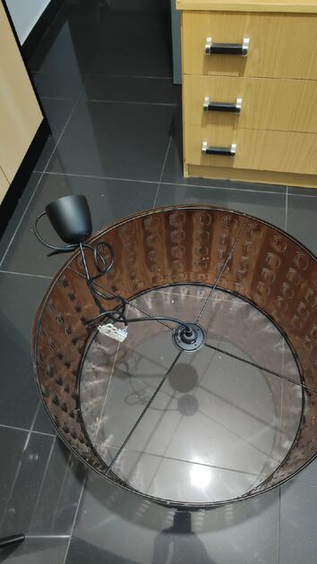 Candeeiro de Teto modelo Nymo da IKEA, marrom e cobre . Candeeiros