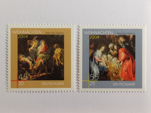 Emissão Bélgica-Alemanha, Pierre-Paul Rubens 2004. Selos