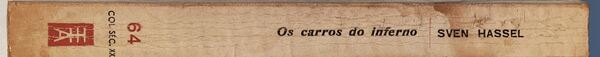 Os Carros do Inferno - Sven Hassel. Livros