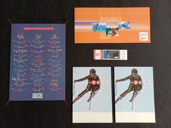 Souvenir Campeonato do Mundo de Atletismo, 2003. Selos