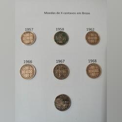 Moedas de X centavos. Moedas