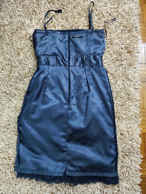 Vestido elegante de Festa azul escuro tamanho S da Síntesis . Vestidos