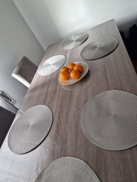 Mesa de Jantar cinza - Living Room Table gray. Mesas de Jantar