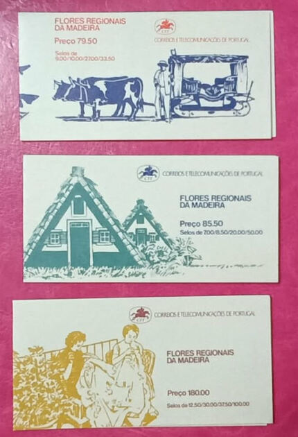 Cadernetas Selos Flores da Madeira. Selos