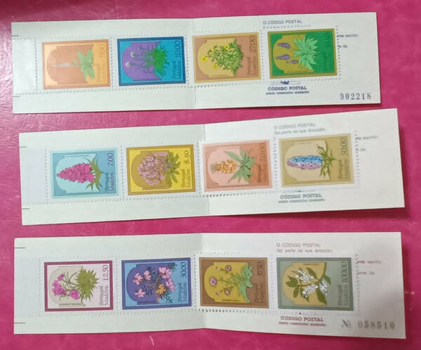 Cadernetas Selos Flores da Madeira. Selos