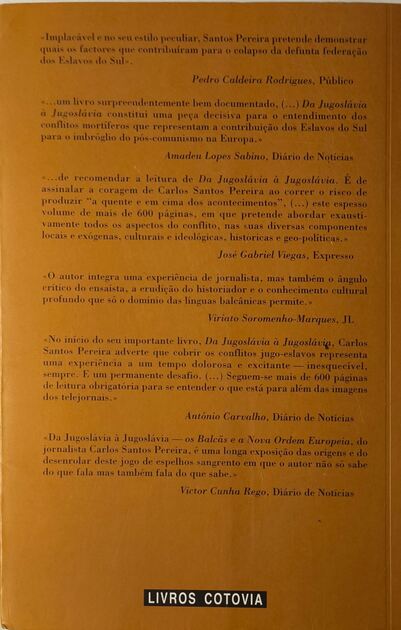 Da Jugoslávia à Jugoslávia. Livros