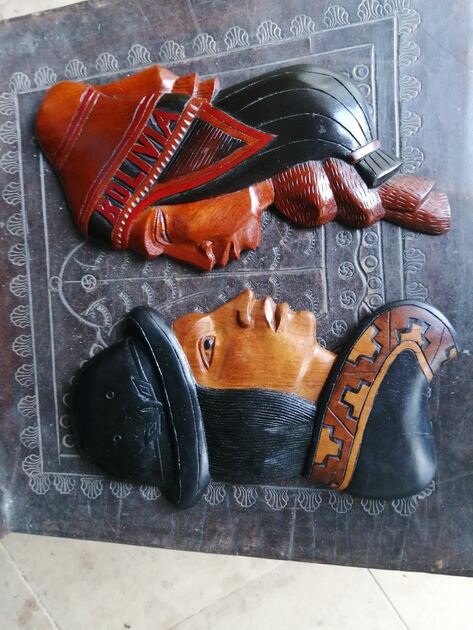 Conj 2 quadros em madeira,. Outras Artes e Coleccionismo