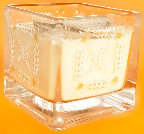 Cubo em Vidro, Vela Natal L’Occitane, Novo. Velas
